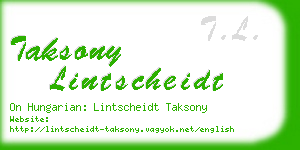 taksony lintscheidt business card
